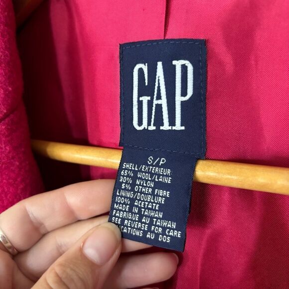 Vintage GAP fuscia Blazer Structured wool coat jacket sz small Elle Woods preppy - Picture 2 of 11